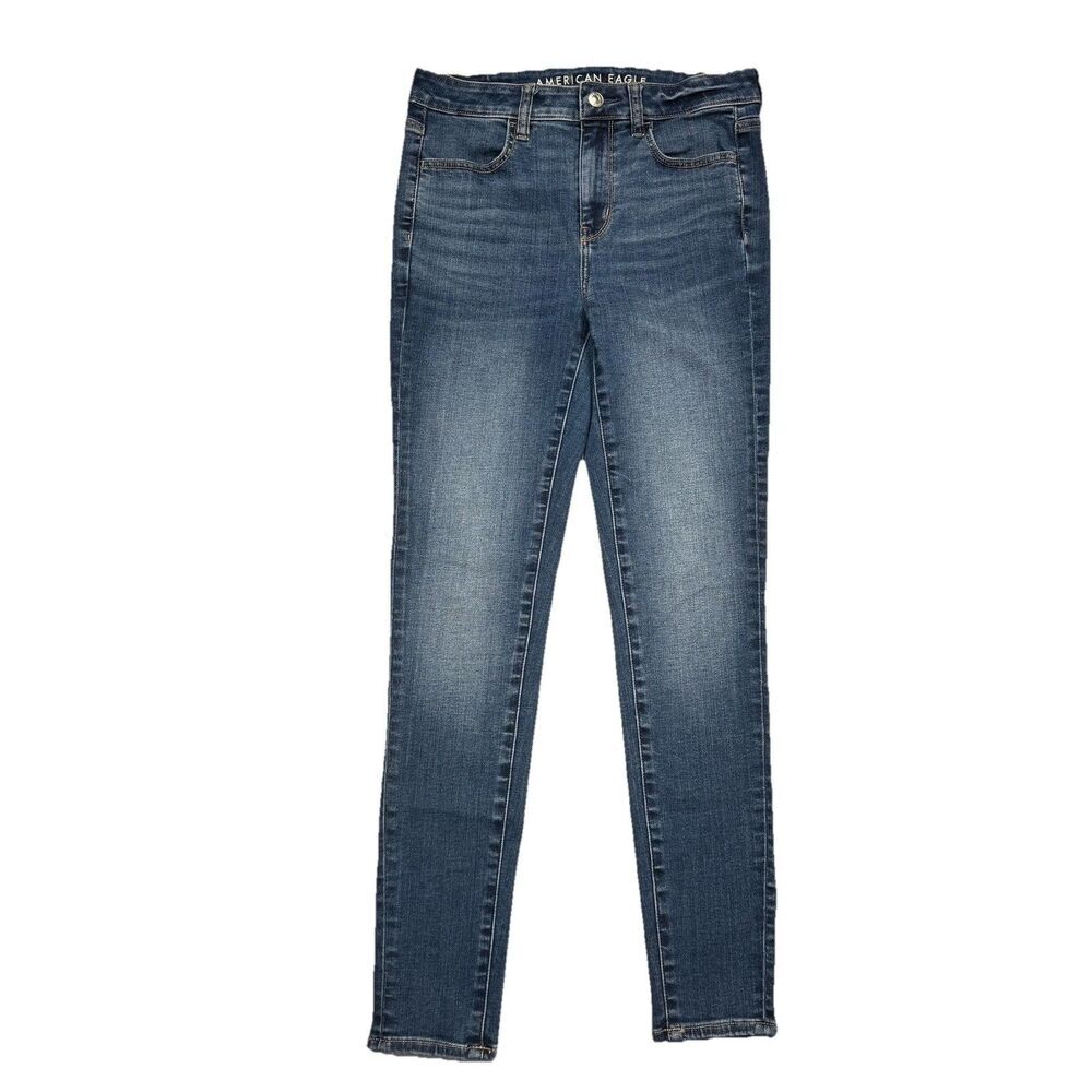 American Eagle High Rise Jeans Womens 4 Blue Jegging Stretch Measures 28 x 27.5